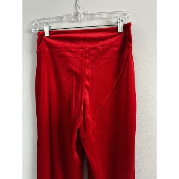 NWT ModCloth Loving The Luxe Life Red Velour Wide Leg Pants Size Small - Picture 7 of 9